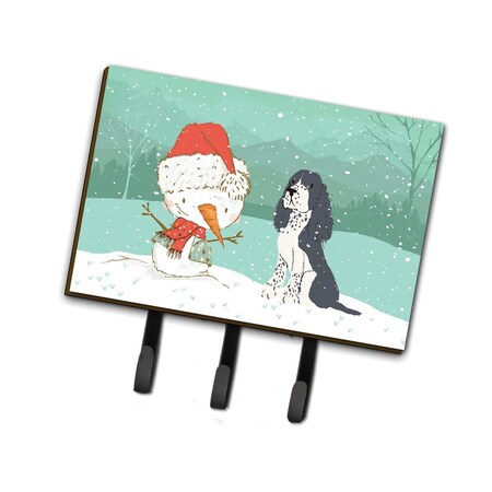 Jensendistributionservices English Springer Spaniel Snowman Christmas Leash or Key Holder MI2102597